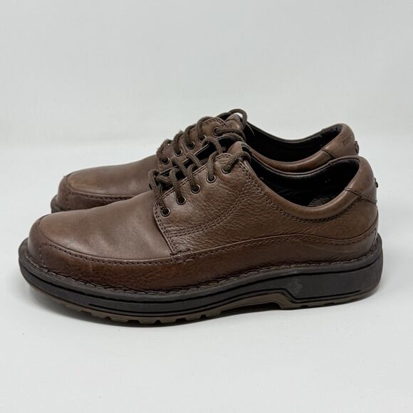 Rockport Blackville Derby Shoes Mens 10 W Wide Brown Tumbled Leather Casual main image 13